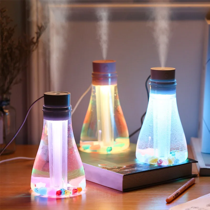 

Cute Mini Wishing Bottle Shape Air Humidifier Car Home Aromatherapy Diffuser Purifier LED Night Light HY99 OC16