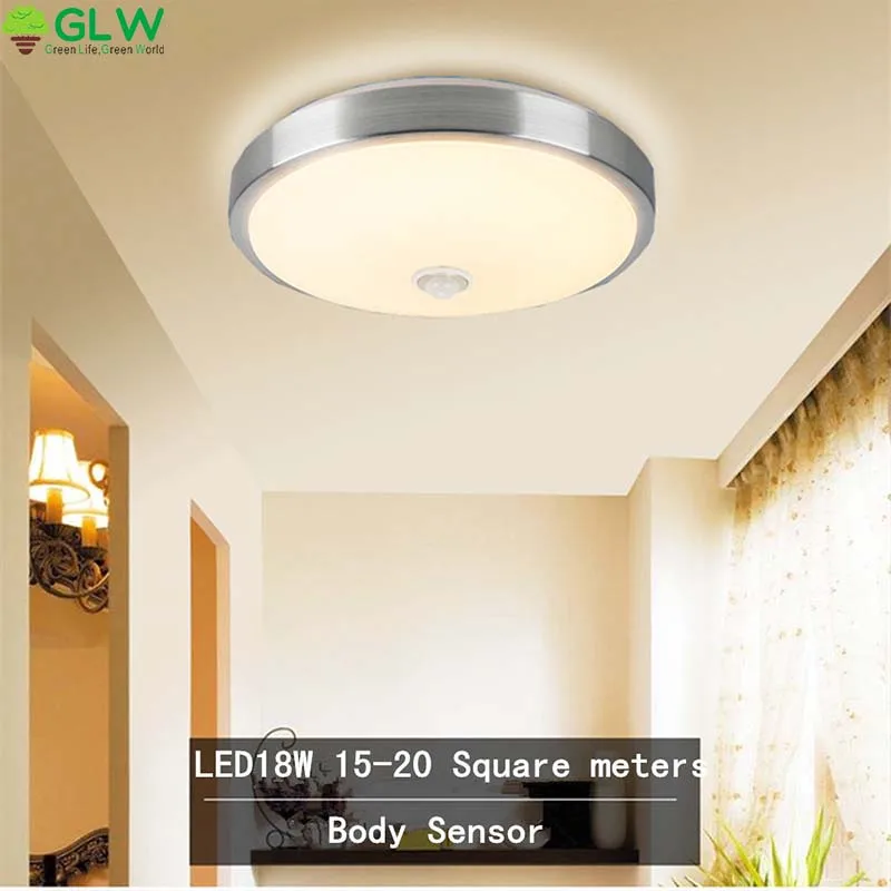 

GLW 12W 18W PIR Led Ceiling Light For Living room 110V 220V deckenleuchten plafonnier moderne luminarias para teto lamps kitchen