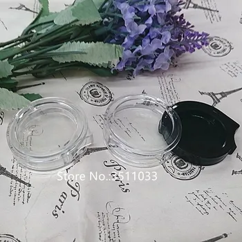 

50PCS Empty Round Side Opening Eyeshadow Powder Compact Box with Aluminium Pan DIY Cosmetic Nail Art Packing Blusher Case Plate