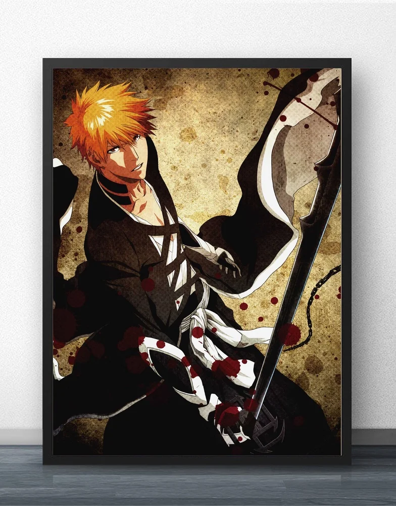 Bleach Poster Ichigo Kurosaki Anime Wall Art Paint Wall Decor Bleach Poster Ichigo Kurosaki Anime Wall Art Paint Wall Decor