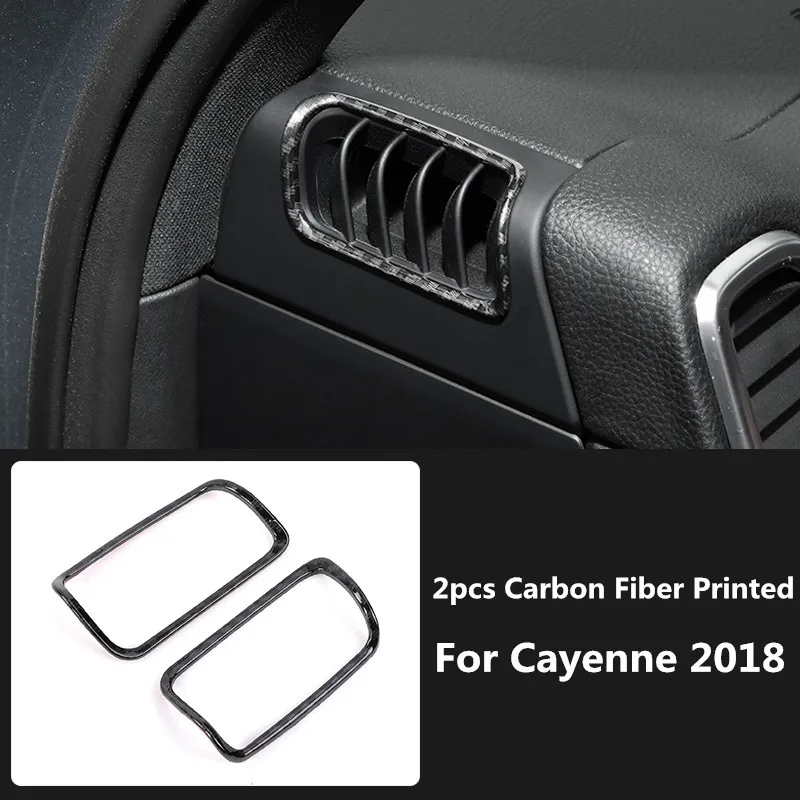 2 шт. приборной панели автомобиля боковой отвод Крышка A/C Vent литье Накладка для Porsche Cayenne 2011 2012 2013 для укладки волос
