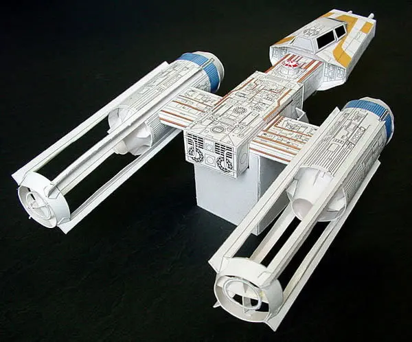 

Paper Model Star Wars Y-wing Fighter DIY Origami Paper Art Toy