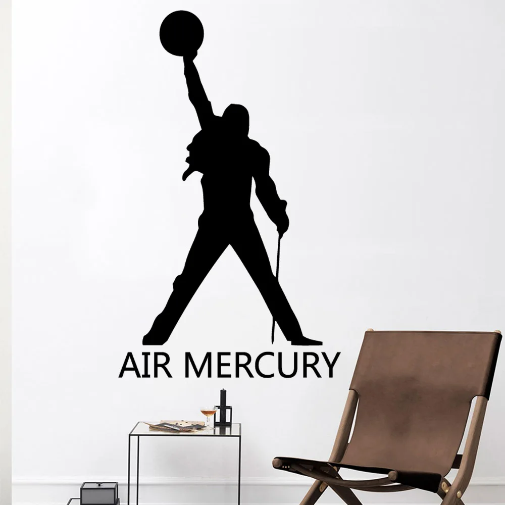 

Drop Shipping Freddie Mercury Queen Band Wall Stickers Personalized Creative For Baby's Rooms Mural Poster
