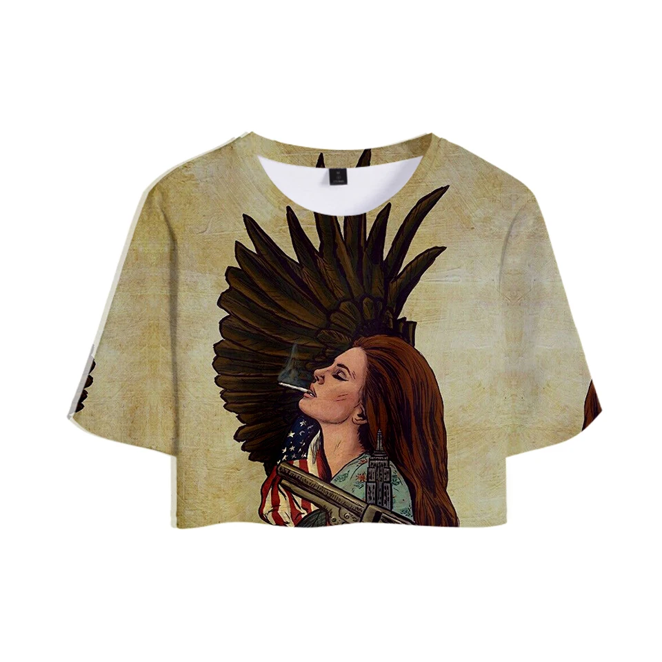

T-shirt 3D Lana Del Rey Summer Kawaii Tops Women Casual Clothes 2018 Hot Sale Cool Tops Hip Hop Print Plus Size Q-1929-YH05