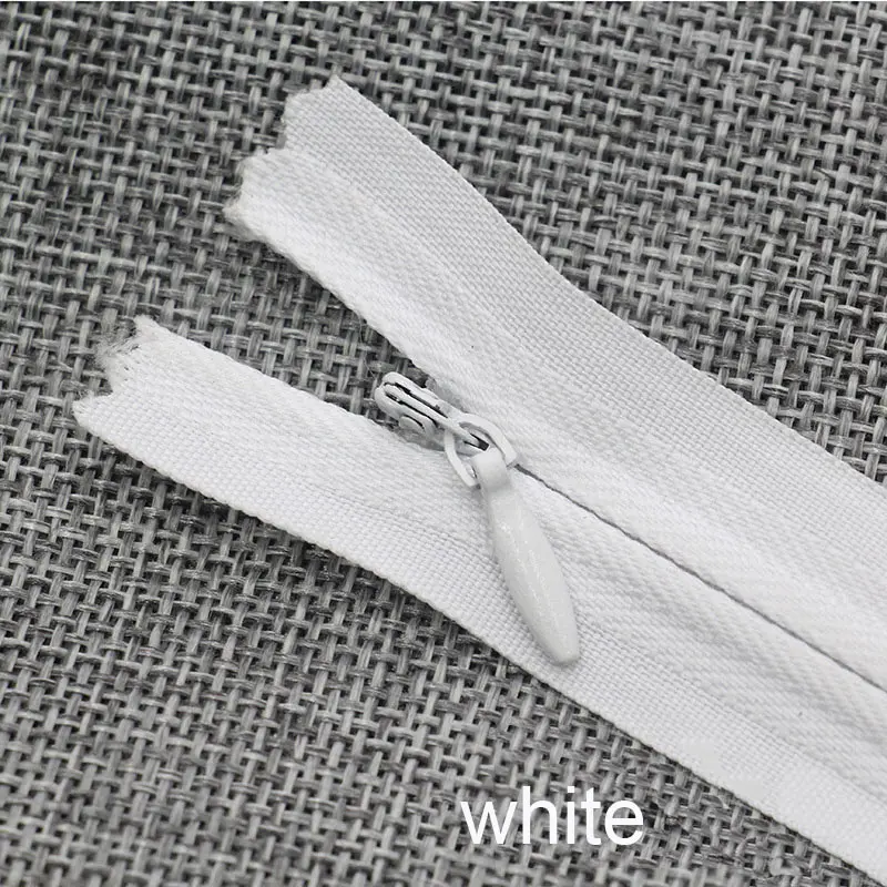 10 шт. 3#45 см(18 дюймов) длина закрытые нейлоновые молнии Портной брюки застежка-молния швейные изделия ручной работы DIY аксессуары - Цвет: white