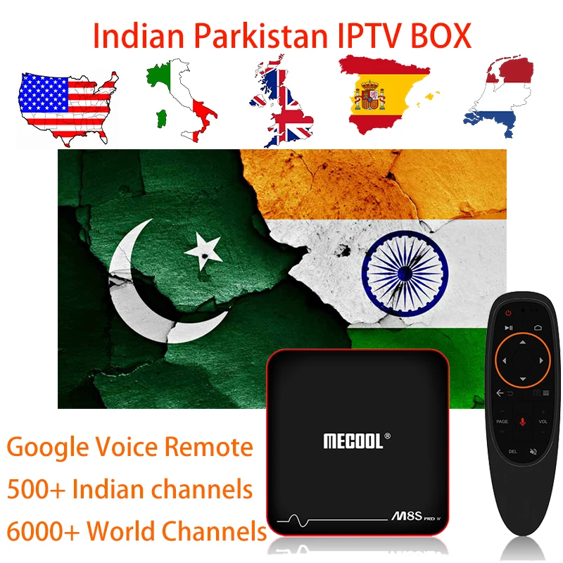 Индийский паркистан Бангладеш HD IP TV Голосовое управление Смарт Android Box хинди
