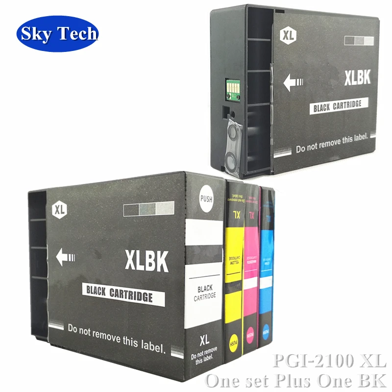 

One Set Plus One BK Full Pigment Compatible cartridge For PGI2100XL PGI-2100XL , Suit For Canon MAXIFY IB4010 MB5010 MB5310 etc