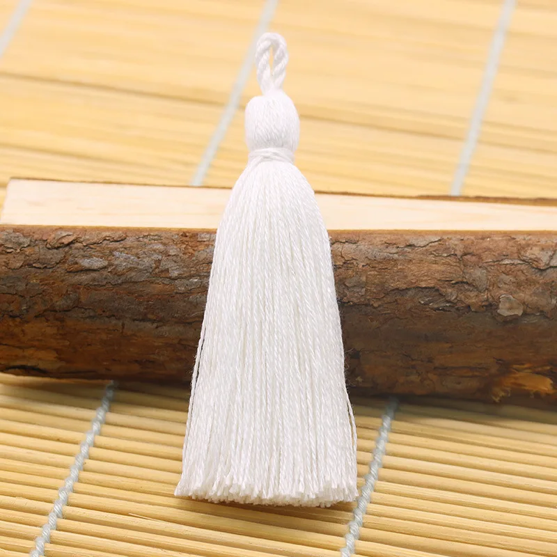 Tassel Hanging Rope Fringe 8mm Cotton Solid Color Tassels Trim For Sewing Curtains Accessories DIY Wedding Home Decoration 10pcs