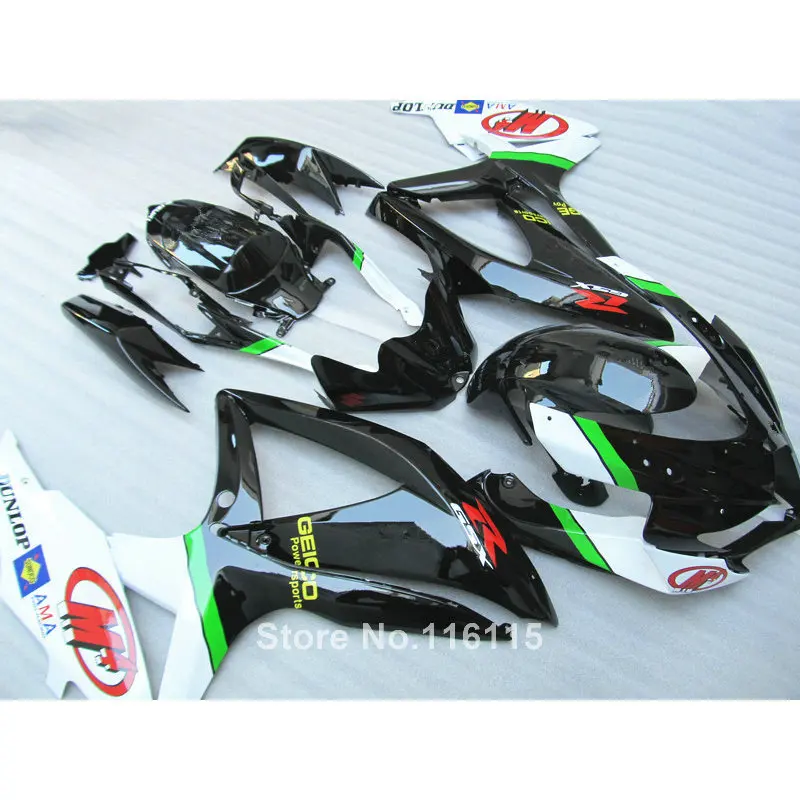 ABS fairing kit for SUZUKI K8 K9 GSXR 600 750 2008 2009 2010 green