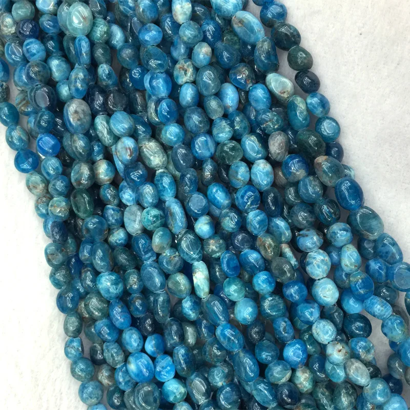 

Natural Genuine Dark Blue Apatite Nugget Free Form Fillet Irregular Pebble Beads Fit Jewelry 15" 05426