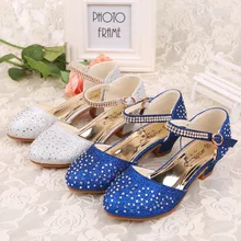Enfants Sandales Pour Filles Princesse Chaussures Simples Enfants Haute Talons DE chaussures De Partie de Mode Strass Enfant Casual Chaussures Étudiants