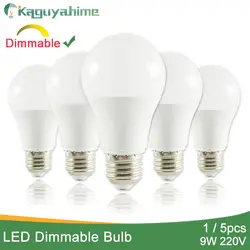 Kaguyahime 1 pc/5 шт E14 E27 9 W затемнения высокая яркий E27 светодиодный лампы 220 V светодиодный лампы светодиодный свет лампад Lamparas Bombillas ампулы 6 w