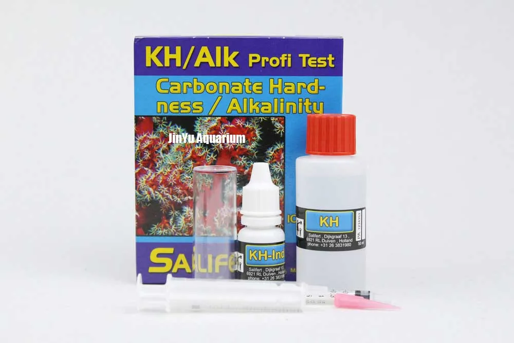 Тест-Комплект Salifert Ca calcium Cu I2 KH Mg NH4 аммиак NO2 нитрит NO3 нитрат PH PO4 Sr калий воды тест риф танк - Цвет: KH