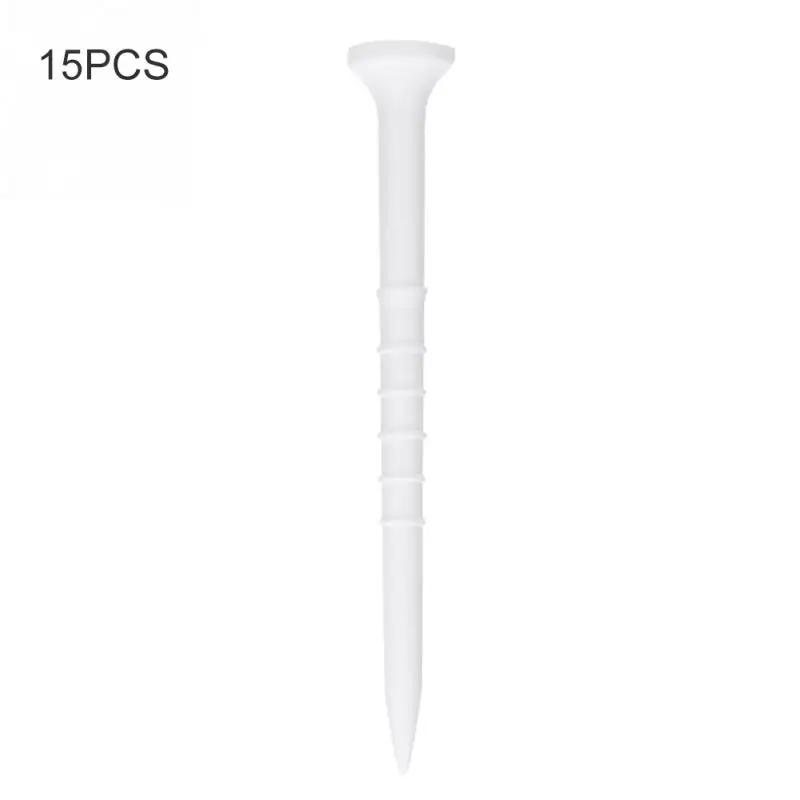 

15pcs Golf Tees Plastic Golf Cup Tip Tees Training Accessories White Suitable for All Golfers Outdoor Sports Accessories