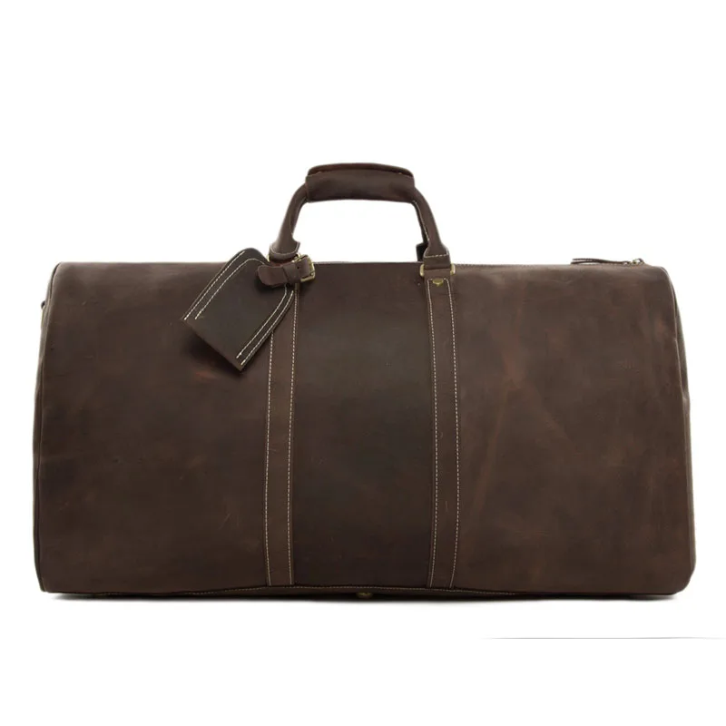 ROCKCOW большой винтажный Ретро вид натуральная кожа вещевой мешок выходные сумка мужская сумка 12027