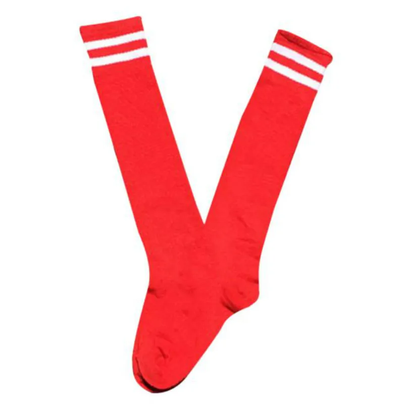 Спортивные футбольные длинные носки выше колена высокие носки бейсбольный Хоккей z312 - Цвет: Red