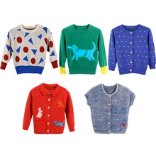 Свитеры для девочек BC, кардиган с цветами и вишнями, свитер для маленьких девочек, детская одежда, вязаный свитер, одежда для маленьких мальчиков