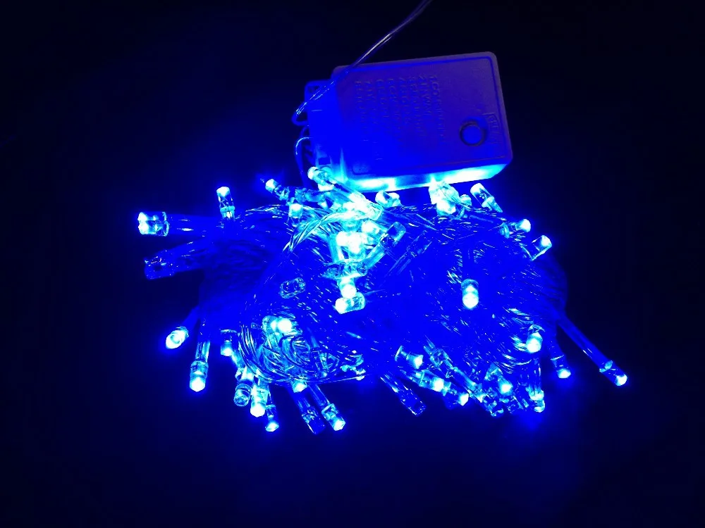 

10M 100LED Blue Lamp Crystal Festival Decoration Christmas LED Light Free Shipping220V