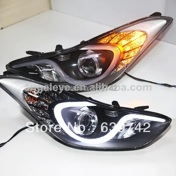 

For 2011-2013 Year For Elantra LED Head Light with Projector Lens ZJ Style