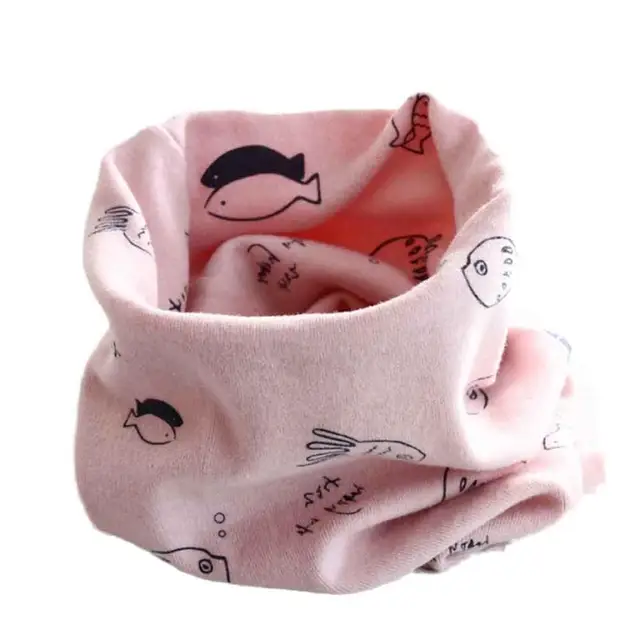 Scarves Kid Multi Use Small Fish Printing Cute Scarf for Baby Head Scarf Bandanas Ponchos And