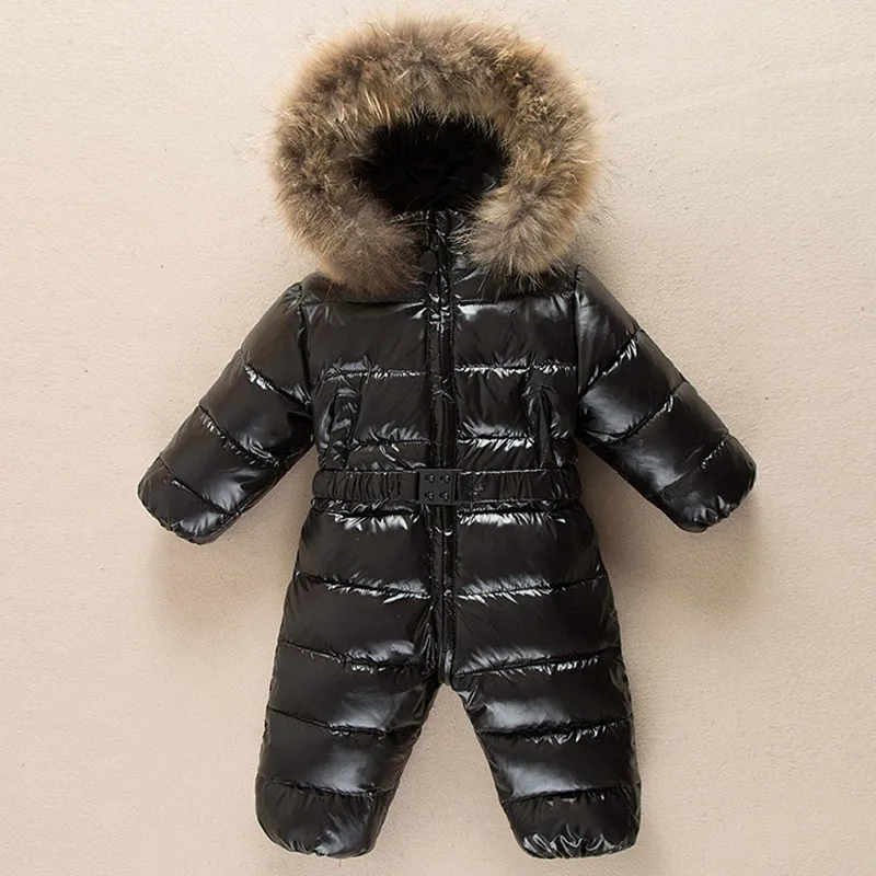 Зимнее пальто до-30 градусов комбинезон, детская одежда для малышей плотная зимняя одежда для маленьких мальчиков и девочек пуховик Детское пальто, водонепроницаемая парка