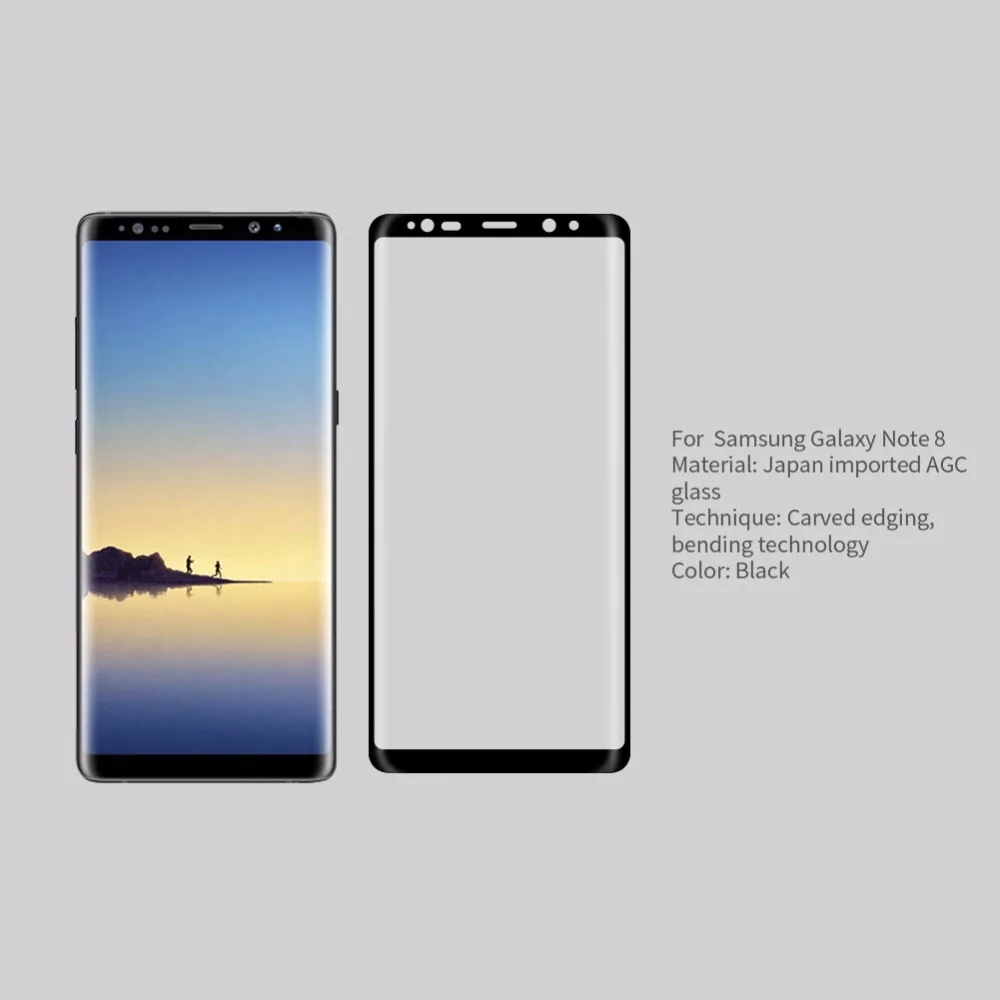 NILLKIN Amazing 3D CP+ MAX полное покрытие нанометр Анти-взрыв 9H Закаленное стекло протектор экрана для samsung galaxy note 8