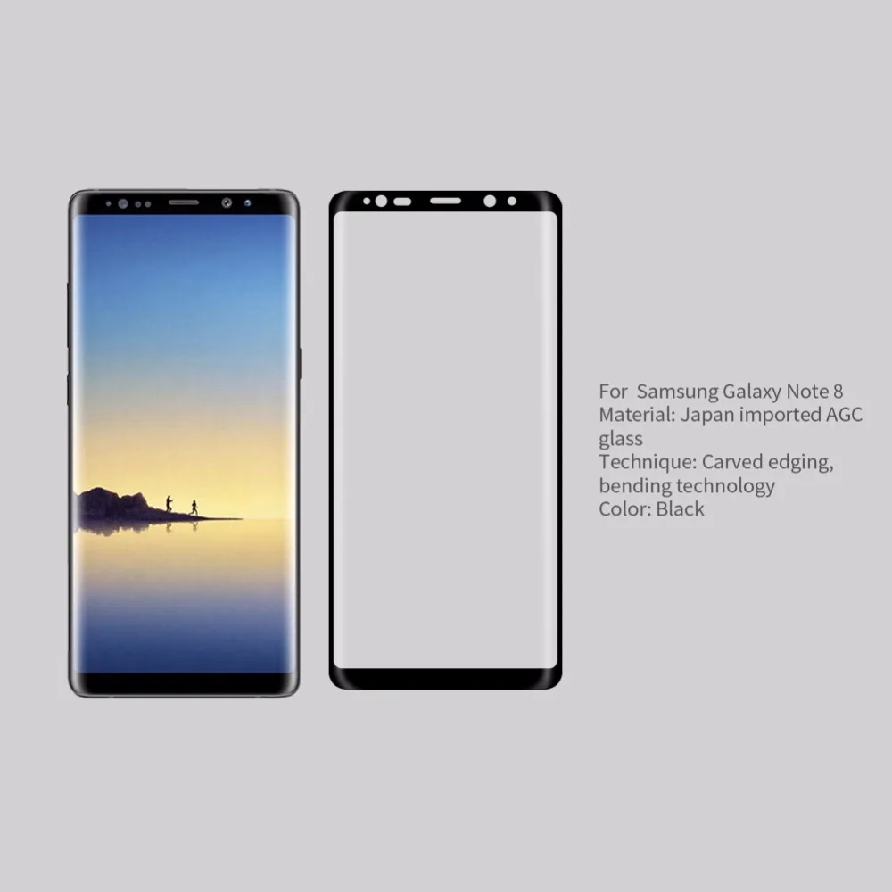 NILLKIN Amazing 3D CP+ MAX Full Coverage Nanometer Anti-Explosion 9H Tempered Glass Screen Protector For Samsung galaxy note 8