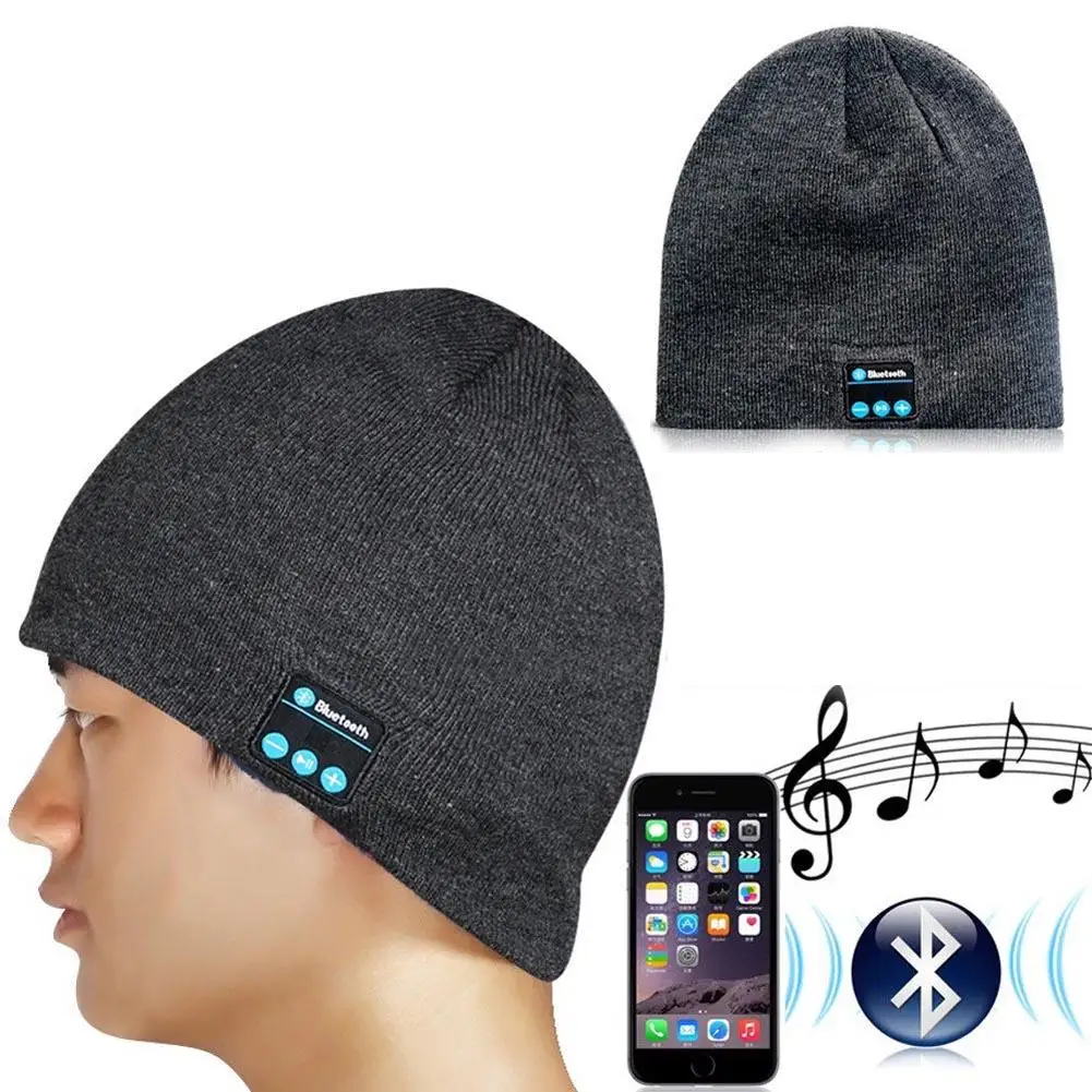 

Hot New Soft Warm Beanie Hat Wireless Bluetooth Smart Cap Headphone Headset Speaker Mic