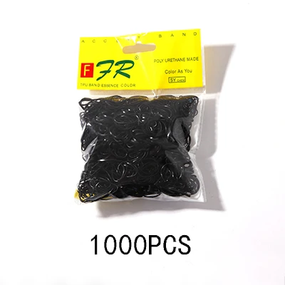 Colour 1 200/1000 шт милые цветные кольца для девочек, Одноразовые эластичные резинки для волос, резинка для хвоста, резинки для волос, Детские аксессуары для волос - Цвет: Colour 1