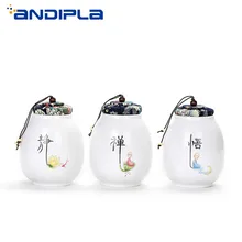 Винтажный белый фарфор дзен чай банок ручной работы чай керамиковая чайница кунг-фу чай набор гайка кофейник конфеты хранения канистра домашний декор