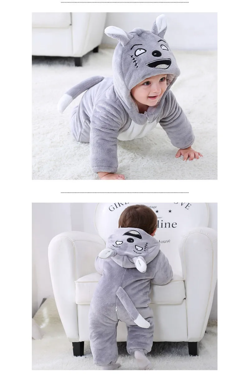 Brand New Baby Rompers Winter Thick  Baby Boy Girls Outdoor Wear Clothes Cotton Baby Romper Long Sleeve Newbore Rompers Hat 07