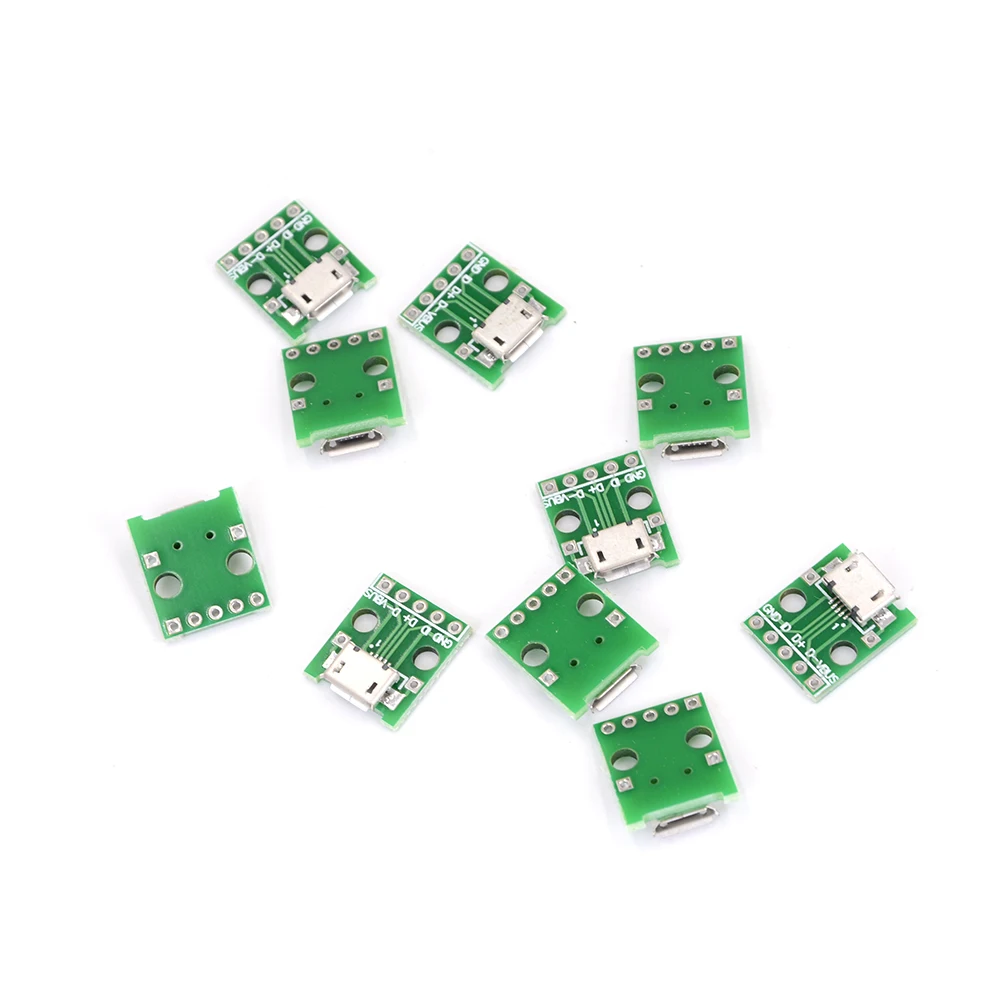10 шт. микро USB адаптер DIP 5 контактный гнездовой разъем тип B конвертер PCB|usb micro female