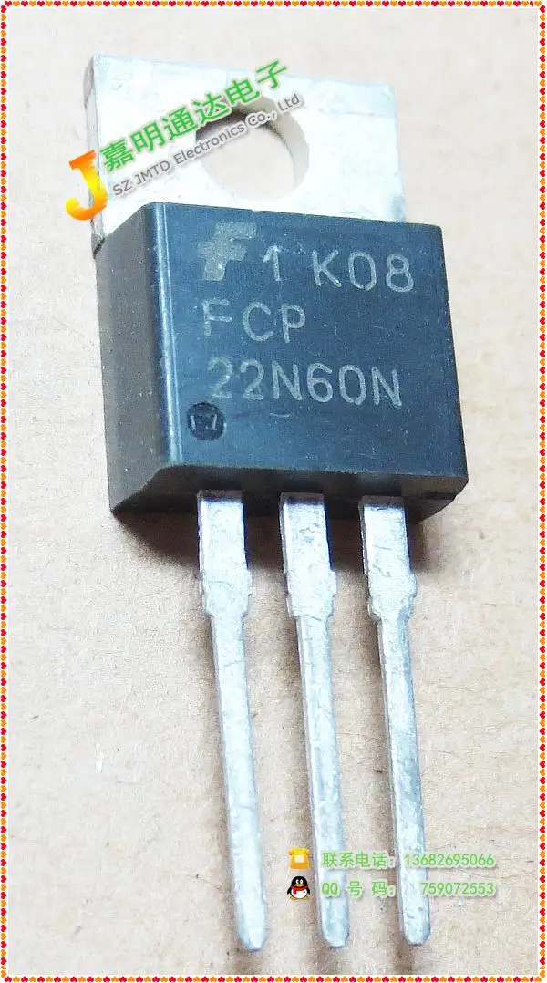 20 шт./лот FCP22N60N TO-220 FET новый оригинальный |