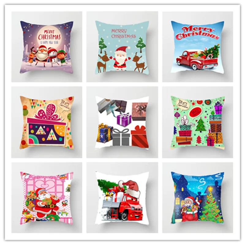

New Year Christmas Decor For Home Adornos De Navidad Home Decoration Accessories Natal Christmas Cushion Cover Encrypted Linen