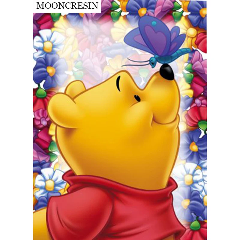 

New Arrivals 5D Diy Diamond Painting Winnie The Pooh Diamond Embroidery Cross Stitch Crystal Mosaic Pictures Home Decoration