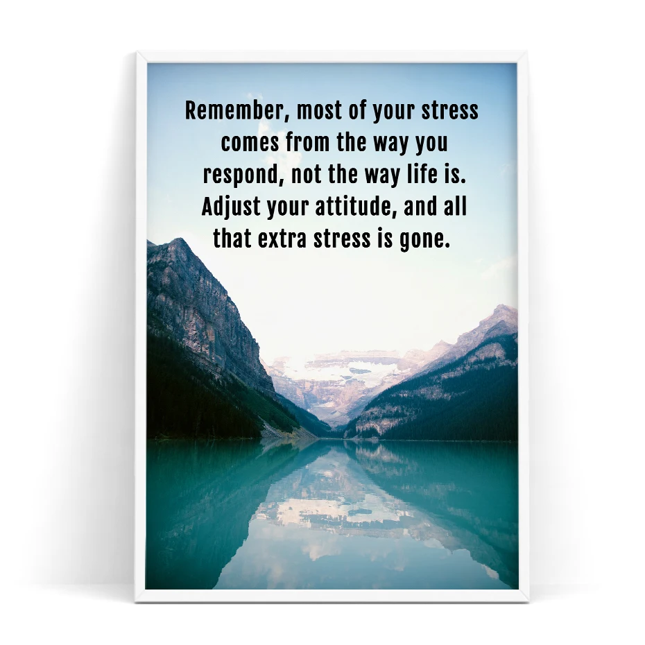 Citation D Affiches D Art Mural Citations Positives Esprit Inspiration De Motivation De Vie Affiche De Stress Parti Affiches Et Imprimes D Images De Paysage Aliexpress