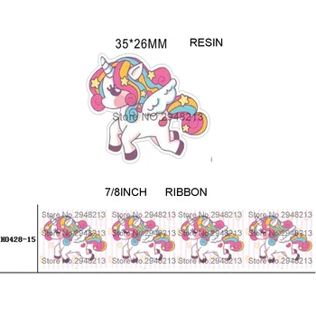 

printed cartoon grosgrain ribbon and resin sets 7/8inch 50yard ribbon and 50pcs resin 1 sets REB141