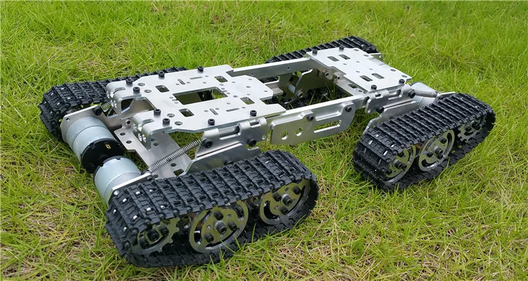 WZY569 разведка rc Танк автомобиль грузовик робот шасси CNC сплав тела 4 пластиковых треков 4 мотора