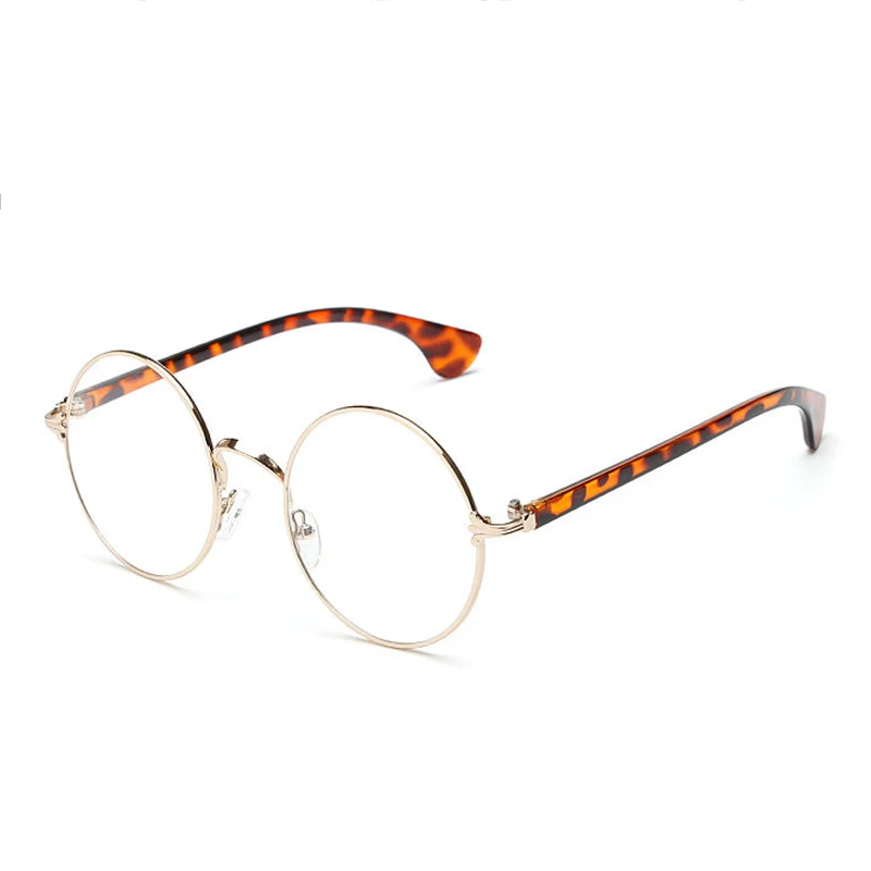 Iboode, модные ретро дизайнерские круглые очки, оправа для женщин и мужчин, очки в винтажном стиле, оптические простые зеркальные очки унисекс - Цвет оправы: 2