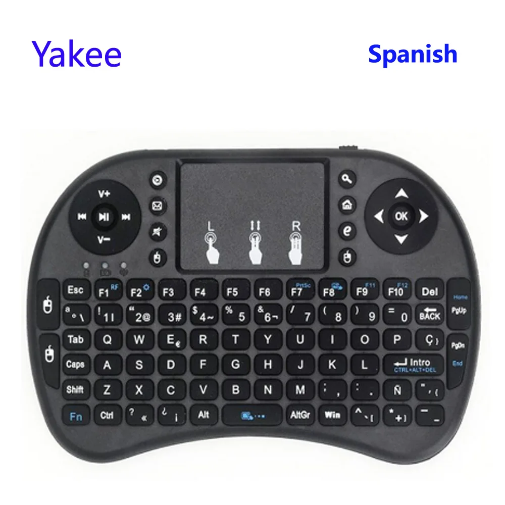 Goedkoop I8 toetsenbord 2.4GHz Draadloze Toetsenbord met Touchpad Fly Air Mouse Afstandsbediening Voor Android 9.0 TV BOX HK1 max h96 max x88 Pro