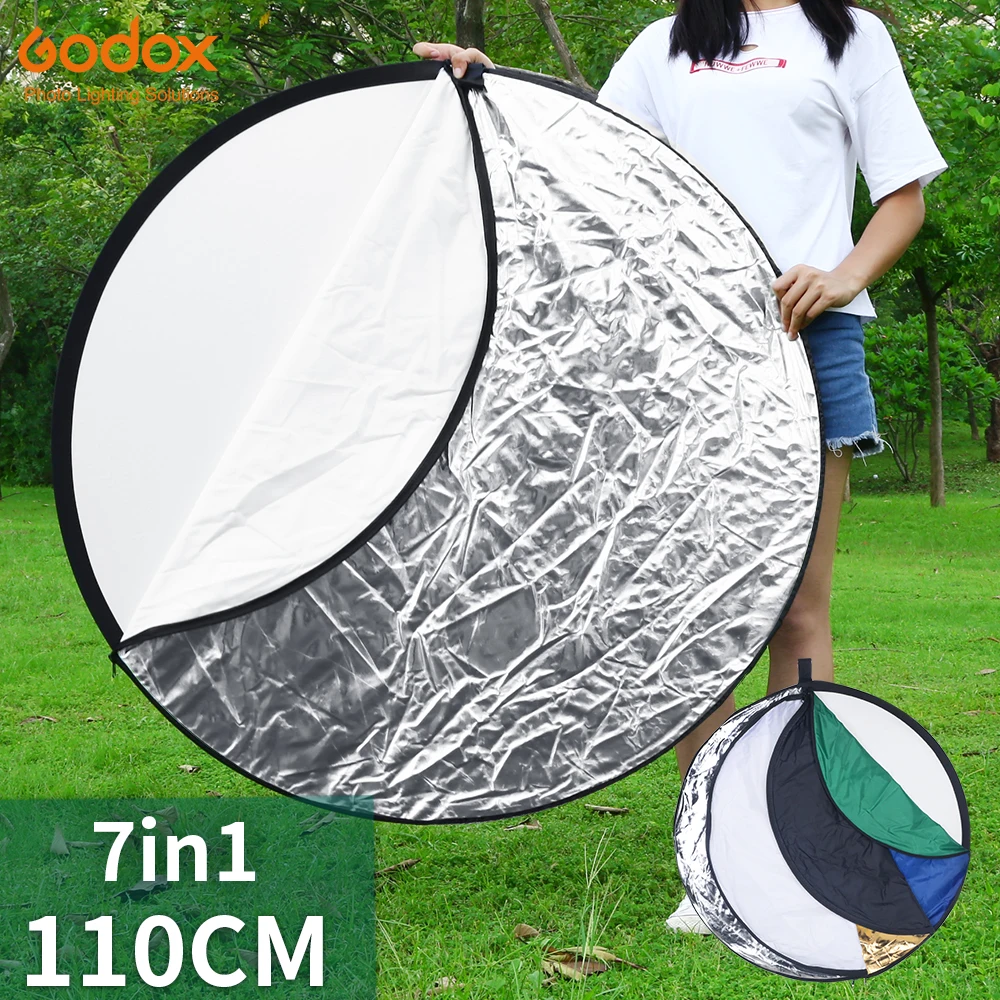 

Godox 43'' 110cm 7 in 1 Portable Collapsible Light Round Photography Reflector Board for Studio