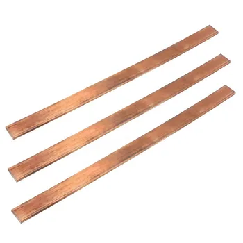 

99.6% T2 Purple Copper Cu Flat Bar Plate 3mm x 15mm x 250mm Metal Strip