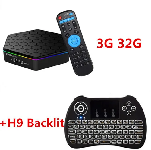 3GB 32GB MAX T95Z PLUS Android tv Box Amlogic S912 Восьмиядерный Android 7,1 Smart tv Box 2,4G/5 GHz WiFi Bluetooth 4,0 IP tv Box - Цвет: 3G 32G with H9