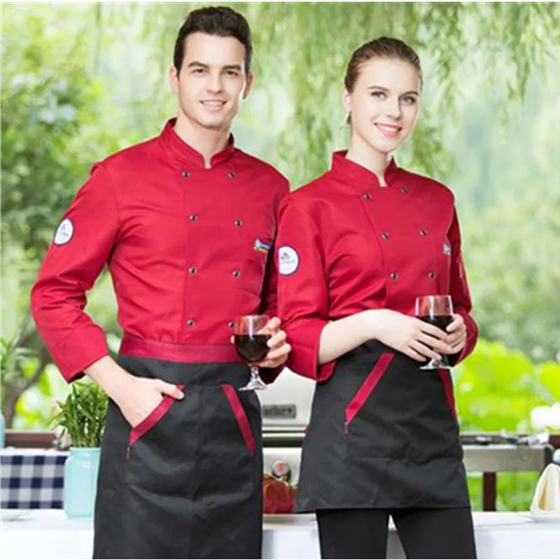 Men and Women Chef's Long Sleeve Outfit Summer Wear Work Clothes Jacket