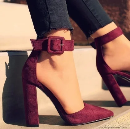 

Women Sandals Fashion Summer Pumps Fashion Ladies High Heels Zapatos Mujer Ankle Strap Pointed Toe Pumps Women Shoes Femme