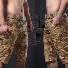 Тактический в стиле милитари Airsoft Открытый Камуфляж капри Для мужчин хлопок полиэстер укороченные быстросохнущая брюки Кемпинг тур