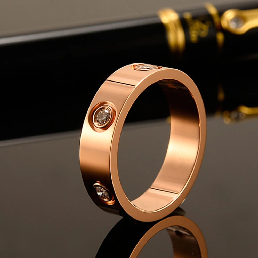 Модные женские Кольца Bague из нержавеющей стали трендовые серебряные золотые