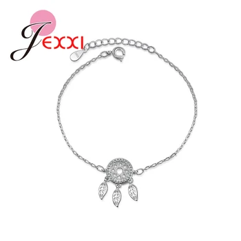 

New 925 Sterling Silver Bracelets Women Fashion Exquisite Simple Luxurious Roman Crystal With Lucky Charm Bracelet Gifts