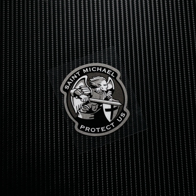 

NO.LS037 Free shiping MOTO GP Tank SAINT MICHAEL Angel Reflective Sticker Decals Motorcycle Bike SBK Motocross Helmet Windshield