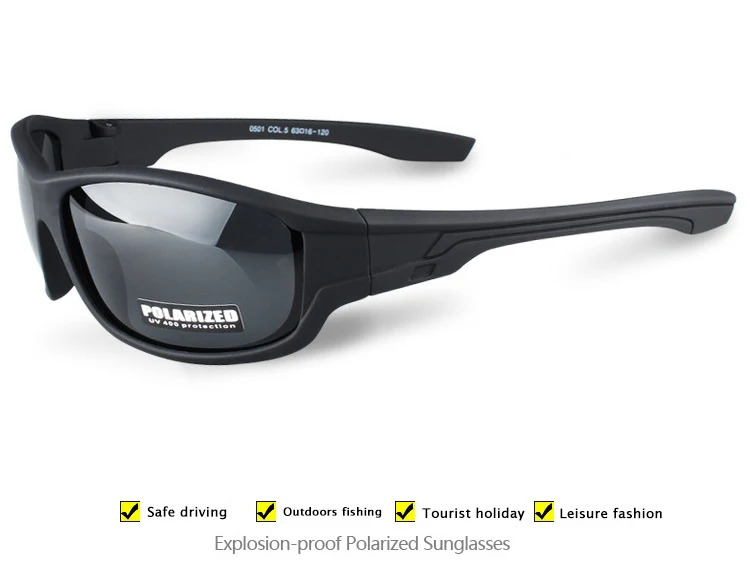Glitztxunk новые черные поляризованные солнцезащитные очки мужские спортивные солнцезащитные очки UV400 очки для вождения и рыбалки модные очки